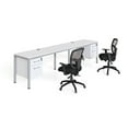 thumbnail image 3 of Boss Office Products Simple System Double Desk, Side By Side With 2 Pedestals, 29-1/2"H x 132"W x 30"D, White, 3 of 3