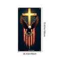 thumbnail image 3 of TanSiDing Independence Day Patriotic Door Decoration, American Flag Door Hanging Banner for 4th of July, Easy to Install Festive Background Fabric for Front Door Indoor Wall Party Decor 90*180cm, 3 of 6