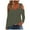 Army Green, variant on Giftesty Womens Shirts Fashion Casual Solid Color Shoulder Drop Pullover Blouse Women's Long Sleeve Top V-Neck Top/Shirt