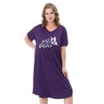 thumbnail image 2 of FEREMO Nightgowns for Women Plus Size V Neck Printed Sleepwear Loose Comfy Night Gown, 2 of 4