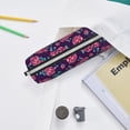 thumbnail image 6 of Yiaed Rose Flowers Print Leather Pencil Case - Leather Pen Pencil Holder - Elegant & Practical Pencil Pouch for Work & Office, 6 of 7