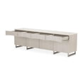 thumbnail image 4 of Michael Amini Marin 82"W Stainless Steel & MDF Media Cabinet in Greige Beige, 4 of 12