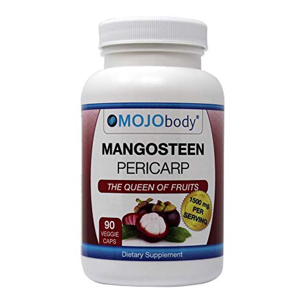 MOJObody Mangosteen Pericarp Capsules, 1500mg per Serving, 90 Veggie