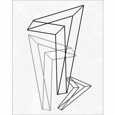 - Geometric Triangle Line Drawing Modern Contemporary Trendy Abstract Black & White Canvas Art by Pied Piper Creative