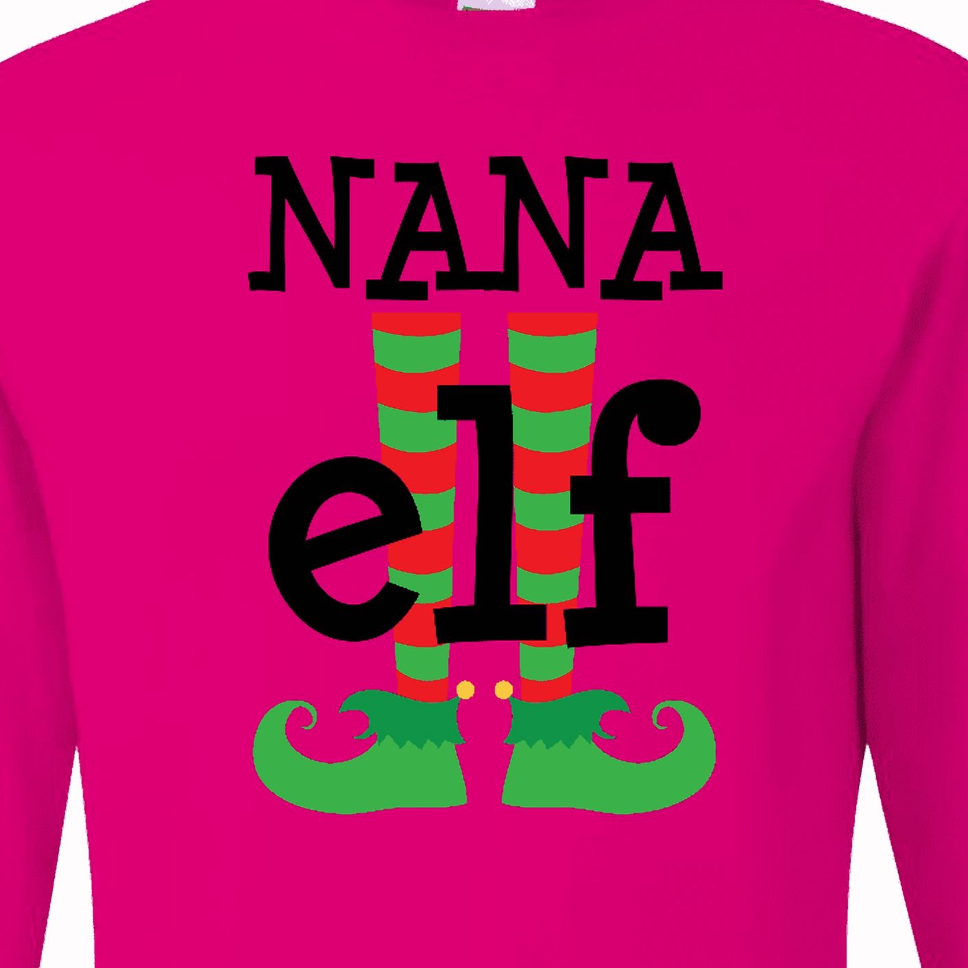 Inktastic Nana Elf Christmas Long Sleeve T-Shirt