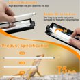 thumbnail image 6 of 2 Pack 24W T5 UVB Reptile Light Bulb, 10.0 UVB Fluorescent Lamp Tube for Bearded Dragons, Turtles, Chameleons & Other Reptiles - Promotes Vitamin D3, Desert/Tropical Terrarium Lighting, 6 of 6
