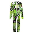 thumbnail image 4 of Invader Zim Women Men Pajamas Zipper Onesie Jumpsuit Hooded One Piece Sleepwear, 4 of 8