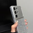 thumbnail image 3 of Bling Glitter Case for Samsung Galaxy A32 4G, Sparkly Shiny Diamond Rhinestone Protective Case, Shockproof Rugged Soft TPU Slim Phone Cover for Women Girls, Full Camera Protection Case,Orange, 3 of 10