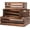 vintage black, variant on Large Size Wood Crates For Storage, Vintage Brown Handmade Solid Wood Boxes Set Of 3 Rustic Wooden Crate