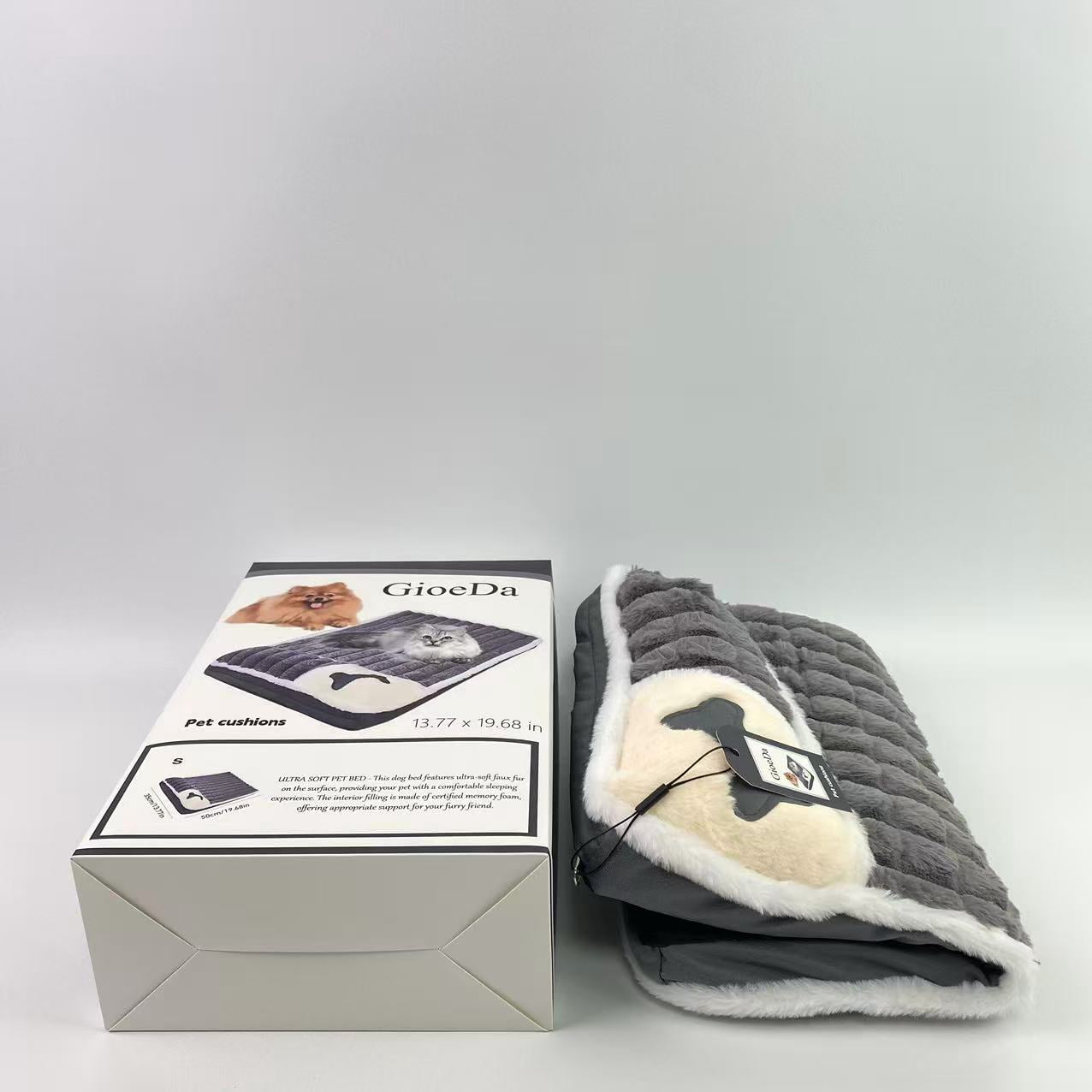 GioeDa Pet cushions,Pets Dog Crate Pad Waterproof Dog Bed Mat Ultra Soft Pet Bed with Removable Washable Cover Anti - 13.77 x 19.68 in