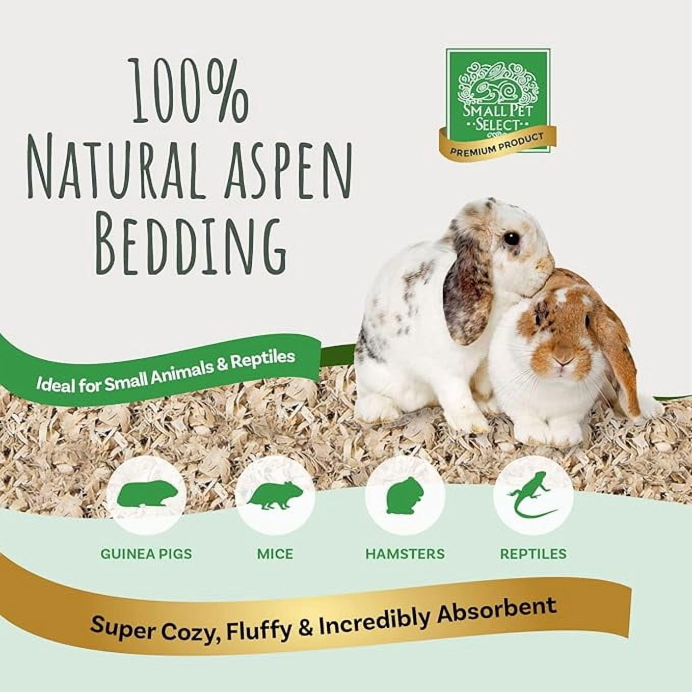 Small Pet Select Premium Natural Aspen Bedding, Animal Bedding for Small Indoor and Outdoor Pets, , Size 41 L Pack