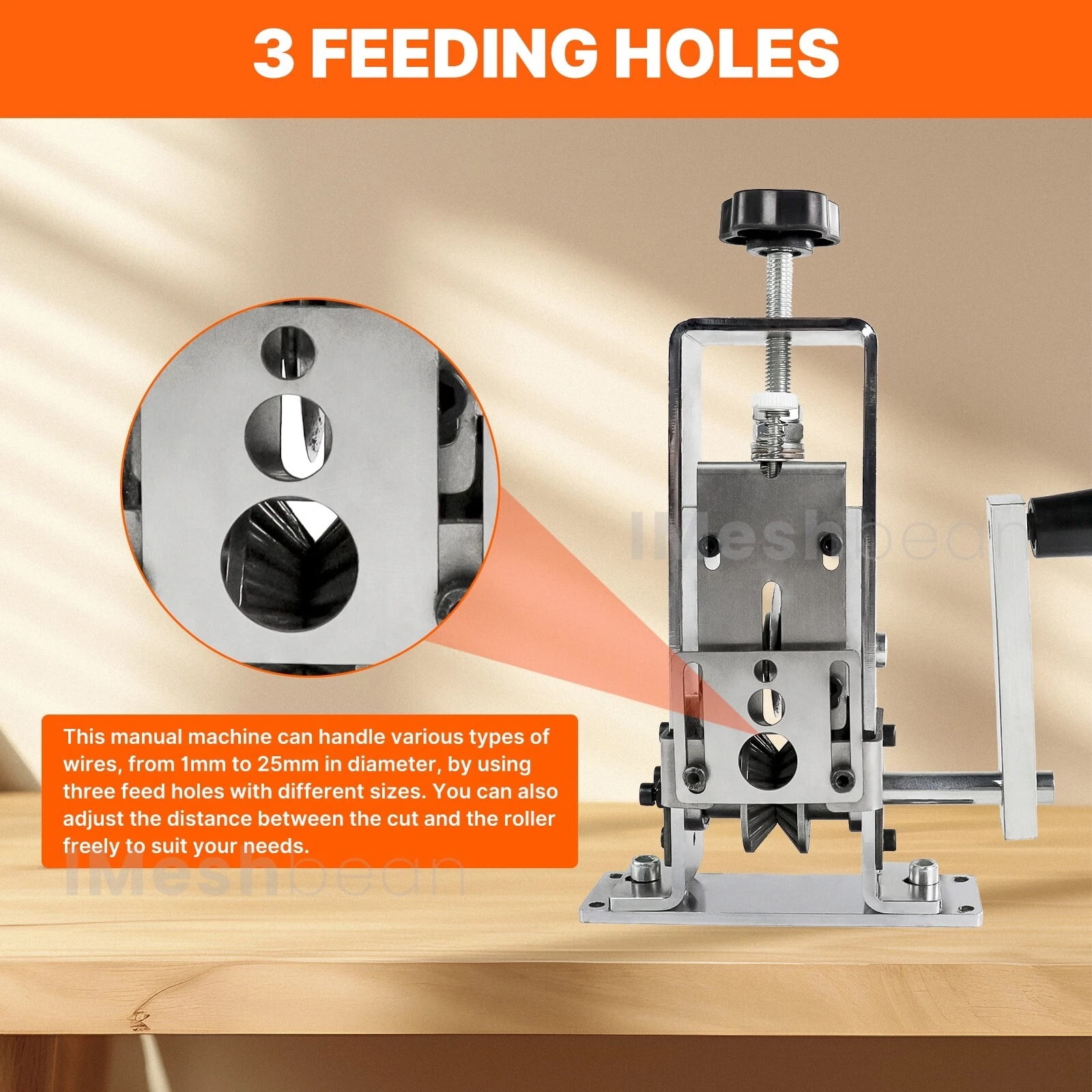 iMeshbean Hand Crank Wire Stripper Wire Stripping Machine Electric & Manual Copper Peeling Stripper