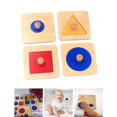 thumbnail image 3 of Bloques de apilamiento y clasificación de formas geométricas, rompecabezas, juguetes Montessori para niños en edad preescolar Estilo B, 3 of 8