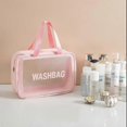 thumbnail image 1 of Transparent Wash Bag, Waterproof Wash Travel Bag Transparent Pvc Travel Bag Wash Bag Cosmetic Bag Men, Women And Children Travel Business Vacation Bat, 1 of 1