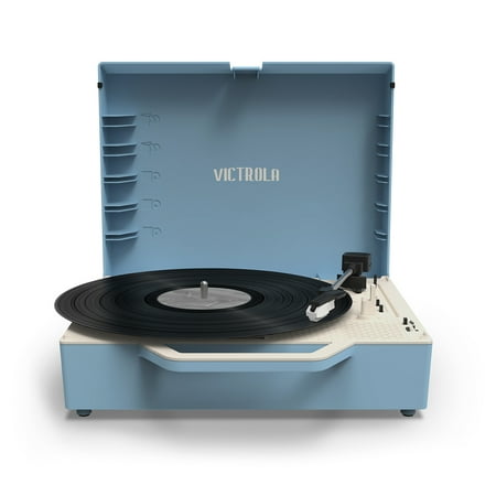 Victrola - Re-Spin Sustainable Bluetooth Suitcase Record Player - Light Blue