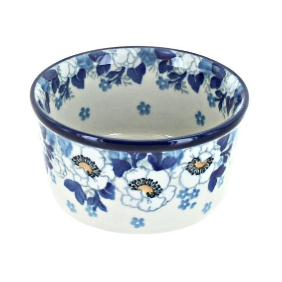 Blue Rose Polish Pottery Georgia Blue Small Deep Ramekin