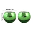 thumbnail image 3 of YIKA 2Pcs Spherical Glass Candlestick Aromatic Candle Cup Holiday Gift Candlelight Dinner Decoration Christmas Decoration Christmas Decoration Green, 3 of 6