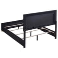 thumbnail image 5 of Pemberly Row Contemporary Wood Queen Bed with LED Lighting Black and Gold, 5 of 7