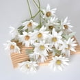 thumbnail image 4 of Nvzi 5 piezas de flores artificiales de tacto real para decoración del hogar, oficina, boda, arreglo floral (azul, 26,7 pulgadas de largo), 4 of 5