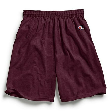 Champion Men's 8187 Elastic Waistband Drawstring Cotton Gym Shorts Maroon M