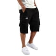 thumbnail image 2 of Dresfit Mens Cargo Shorts Drawstring Below the Knee Athletic Shorts 2026 Sumemr Elastic Waist Outdoor Sweatshorts Lightweight Loose Carpenter Pants Black 3XL, 2 of 6
