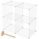 thumbnail image 4 of 1 juego de corralito para cachorros - 35 cm x 35 cm - Corralito para animales pequeños - Jaula de rejilla para conejos, gatitos y cachorros - Valla metálica portátil para interiores y exteriores, 4 of 6