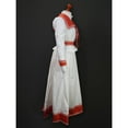 thumbnail image 3 of Victorian Dress Elegant White Long Dress with Orange Tie for Women, 3 of 10