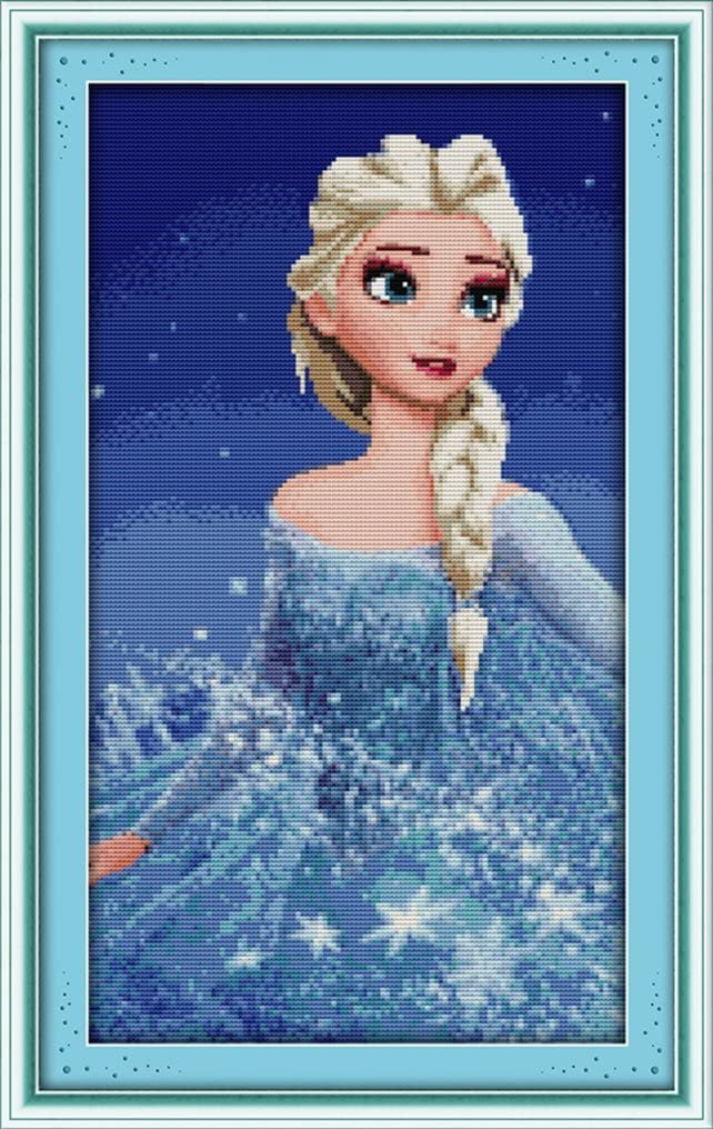 Setoda Cross Stitch Stamped Kits for Beginners 11CT 3 Strands DIY