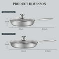 thumbnail image 5 of Innerwell Stainless Steel Non Stick Frying Pan Skillet Set with Cooking Lid and Stay Cool Handle, 10" and 12", 4 Piece, 5 of 9