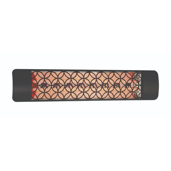 Eurofase Heating - 4000 Watt Electric Infrared Dual Element Heater-277 Voltage-Black Finish-Clover Decorative Fascia