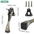 thumbnail image 3 of Uxcell 2-Pack Topes de Puerta, Tope de Puerta de Caída de Aleación de Aluminio de 4 Pulgadas con Altura Ajustable [Tono Bronce], 3 of 7