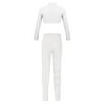 thumbnail image 2 of TiaoBug Kids Gilrls Gymnastics Dance Outfits Long Sleeve Crop Top And Leggings Pants for Ice Skating Performance A White 14, 2 of 5