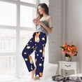 thumbnail image 4 of Uemuo Corgi Lying With Moons And Stars Pattern Women's Wide Leg Palazzo Lounge Pants with Pockets Light Weight Loose Comfy Casual Pajama Pants-Small, 4 of 9