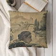 thumbnail image 3 of French Aubusson Romantic Garden Scene Decorative Pillow Covers Throw Pillowcase Square Couch Cushion Cover for Sofa Living Room Bed Car, 3 of 5