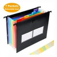 Hanging File Folders Letter Size 7 Pockets Accordian File Organizer