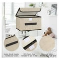 thumbnail image 5 of Topboutique Decorative Storage Boxes with Lids, Collapsible Storage Bins, Foldable Storage Bins, Fabric Baskets Closet Organizer, Large Storage Box (Khaki, 2 Pack), 5 of 7