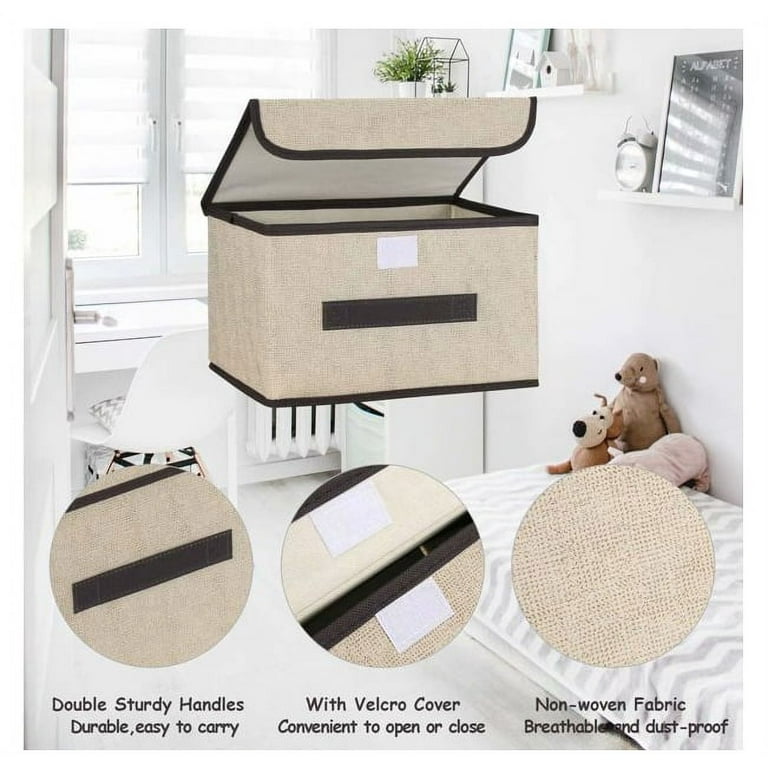TYEERS Foldable Storage Boxes with Lids 2 Pack Fabric Storage Bins with  Lids, Closet Organizers for Clothes Storage, Room Organization, Office  Storage, Toys - Beige - Yahoo Shopping