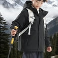 thumbnail image 6 of Afuyipoi Boys Winter Puffer Jacket Thick Quilted Fleece Lined Waterproof Windproof for Snow Play Black Size 9, 6 of 9
