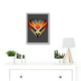 thumbnail image 2 of Symbol Heart Love Phoenix Orange Decorative Graffiti Mural Alphabet Initial Stencil Artwork Framed Wall Art Print A4, 2 of 4