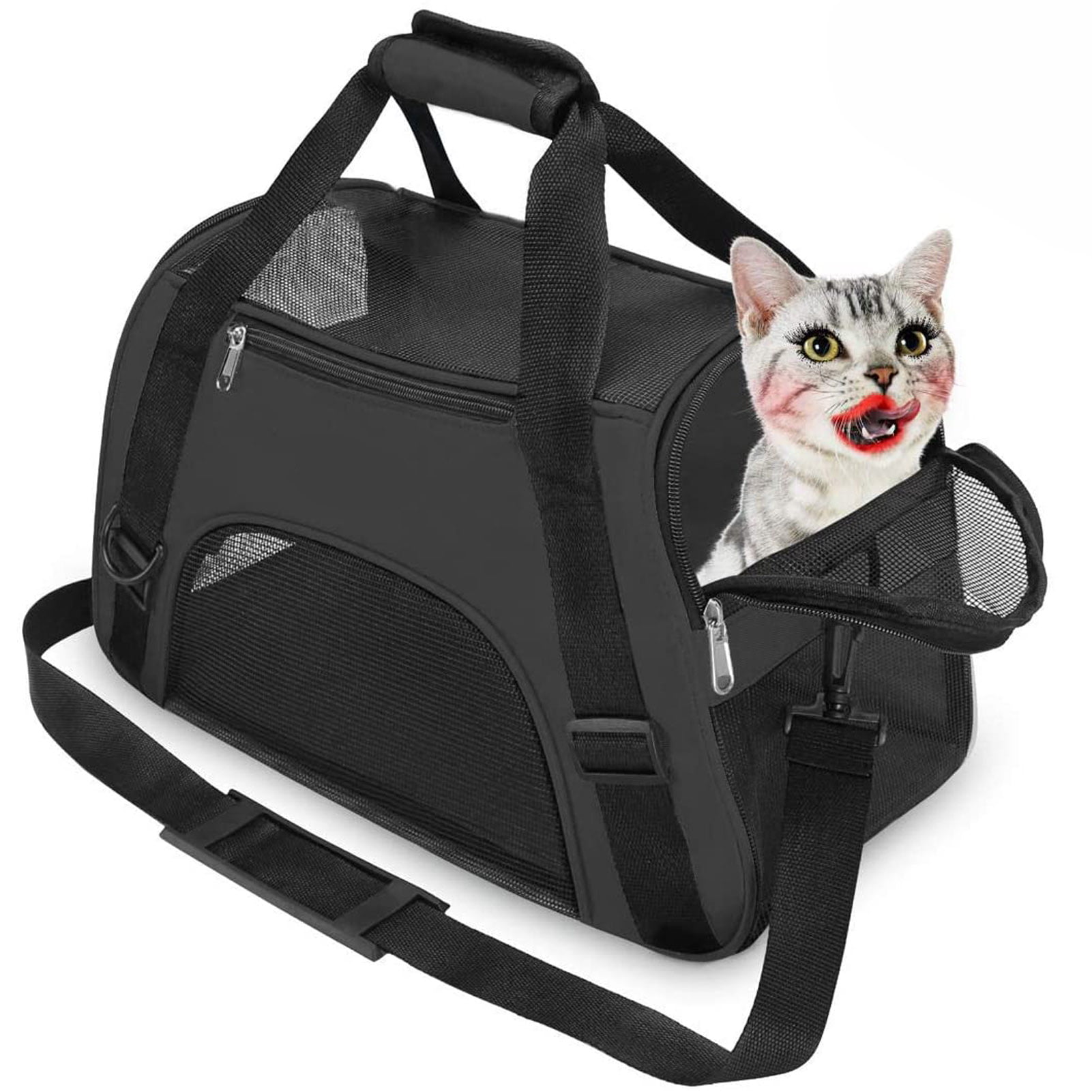 Cute RV Shaped Small Dog or Cat Carrier Water Resistant Travel Bag with Adjustable Shoulder Strap Etna Happy Camper Pet Carrier