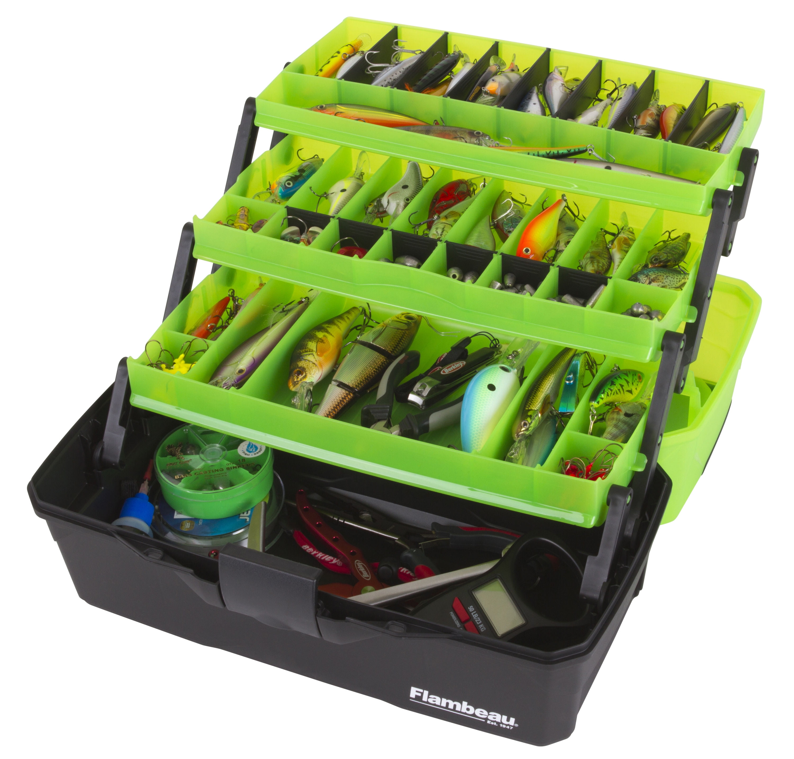 flambeau 3 tier tackle box Flambeau Outdoors 6383FG 3-Tray - Classic Tray Tackle Box