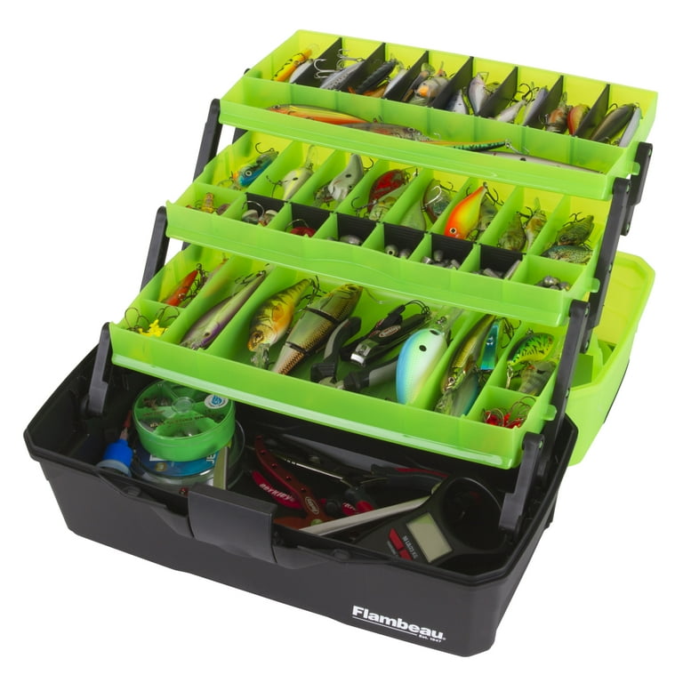 Flambeau Outdoors 6383FG 3-Tray - Classic Tray Tackle Box - Frost