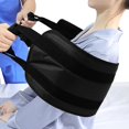 thumbnail image 1 of Cinturón de transferencia de pacientes, 45 cm, para transferencia segura en cama, automóvil, silla de ruedas, cama para discapacitados, ancianos, heridos (negro), 1 of 5
