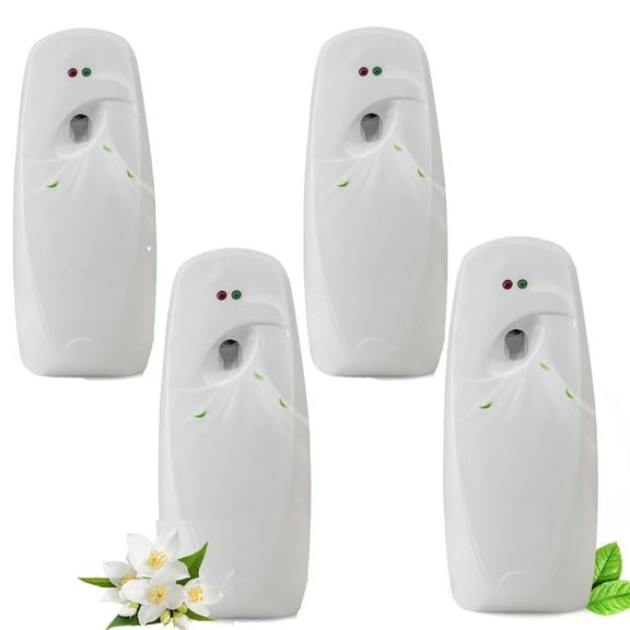 4Pcs Automatic Air Freshener Spray Dispenser Wall Mounted Automatic Spray Dispenser Air Freshener Sprayer for Bathroom Home Office, Hotels ,Battery Operated Free Standing