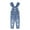 Blue-5053, variant on KIDSCOOL SPACE Baby Girl Letter Ruffled Jeans Overalls,3-4 Years