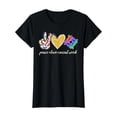 thumbnail image 1 of Peace Love Social Work Cute Social Worker Gifts T-Shirt Casual Crew Neck, Cotton, All-Season Wear, Relaxation Wear | Serene Design | Comfortable Fit, 1 of 5
