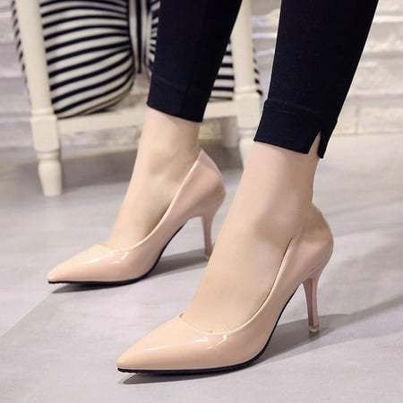 2024 New Solid Color Pointed Toe High Heels Casual Fashion Versatile Comfortable Sexy Stiletto Heel Single Shoes for Women