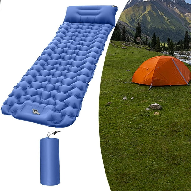 Colchón Inflable Para Camping - Ligero, Con Bomba Integrada - ¡Incluye Almohada!