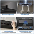 thumbnail image 6 of VIKIO 30 inch Under Cabinet Range Hood 900CFM Ducted, 3 Speed Exhaust Fan, Touch Panel, Stainless Steel, Black, 6 of 9
