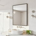 thumbnail image 3 of EVIVA Black 24X30 Inch Modern Framed Bathroom Mirror, 3 of 10